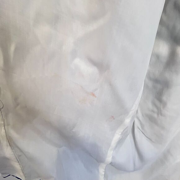 Antique 20s-30s Asian Royal Blue Silk Satin Embroidered Golden Dragon Robe - Picture 12 of 15